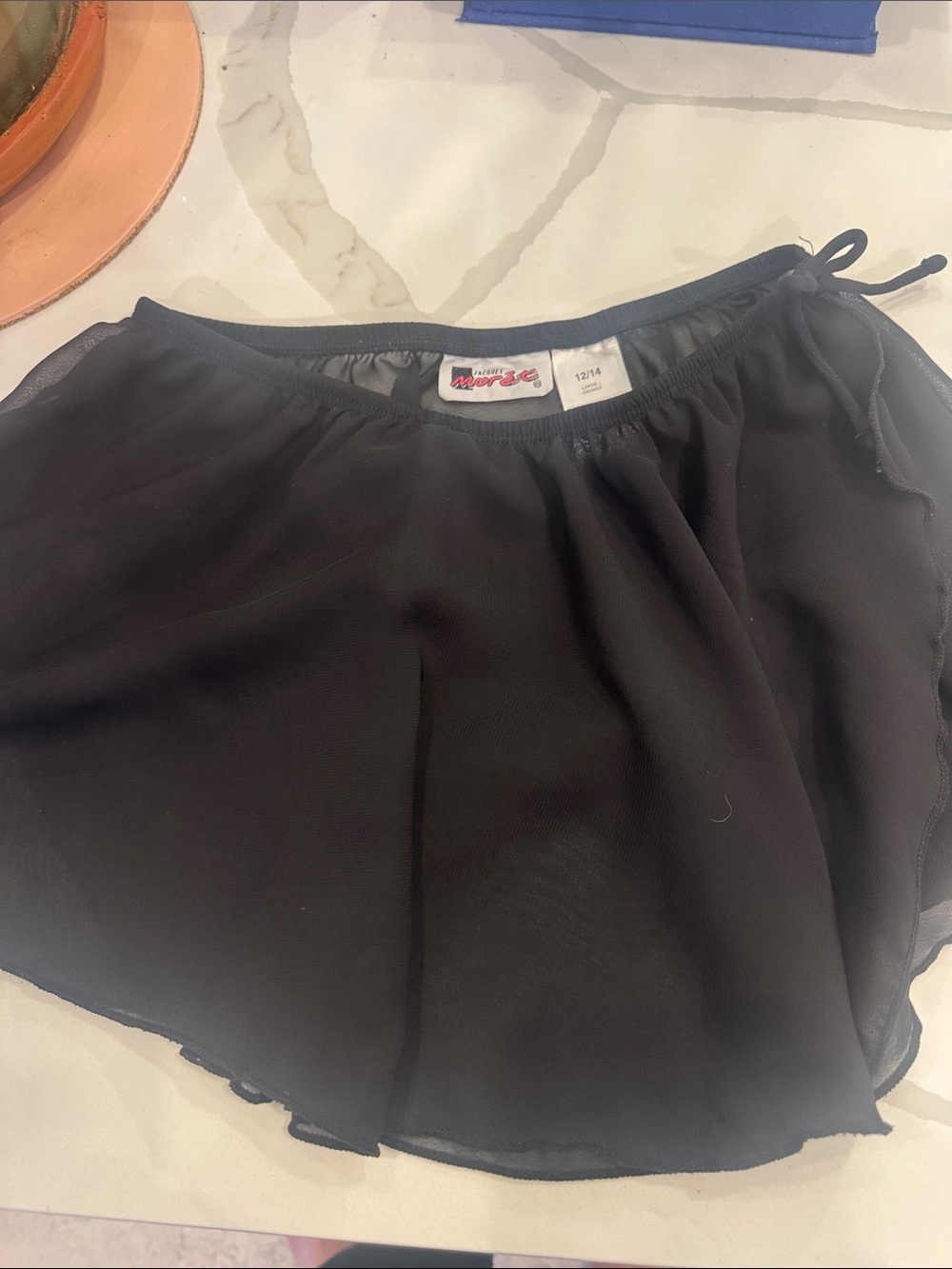 Jacques Moret Black Chiffon Skater Skirt
